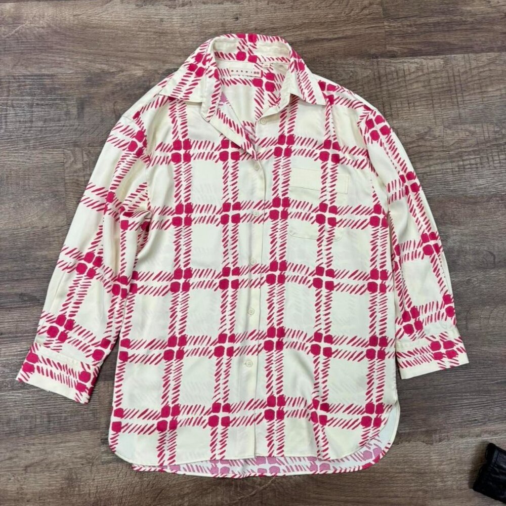 Marni X Uniqlo Oversized Button Up Patterned Shirt - image 2